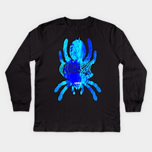 Tarantula Silhouette 51 (Tie Dye) Kids Long Sleeve T-Shirt